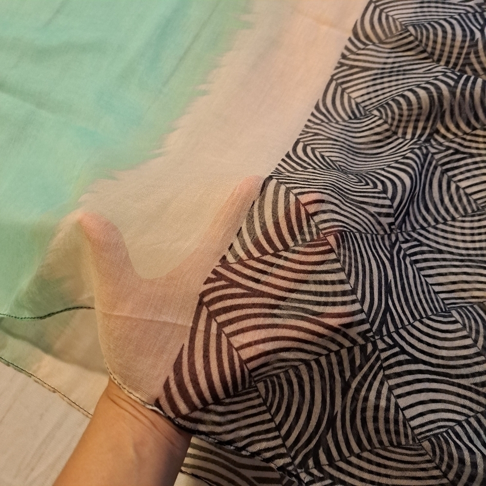 2 CHIC Art Deco Ombre Scarf - Picture 5 of 6
